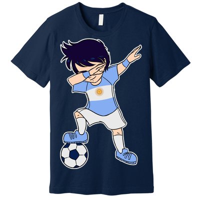 Argentinian Dabbing Soccer Boy Argentina Premium T-Shirt