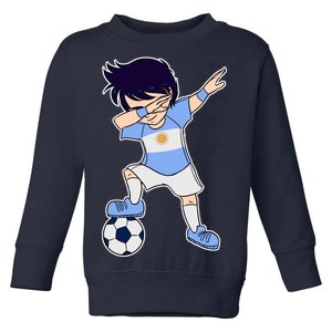 Argentinian Dabbing Soccer Boy Argentina Toddler Sweatshirt