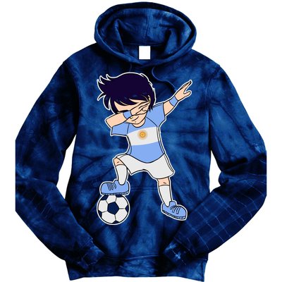 Argentinian Dabbing Soccer Boy Argentina Tie Dye Hoodie