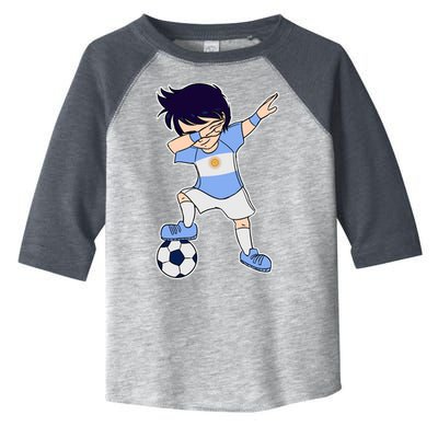 Argentinian Dabbing Soccer Boy Argentina Toddler Fine Jersey T-Shirt