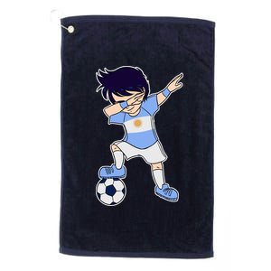 Argentinian Dabbing Soccer Boy Argentina Platinum Collection Golf Towel