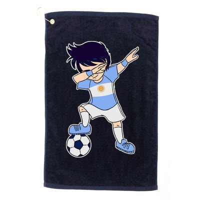 Argentinian Dabbing Soccer Boy Argentina Golf Towel