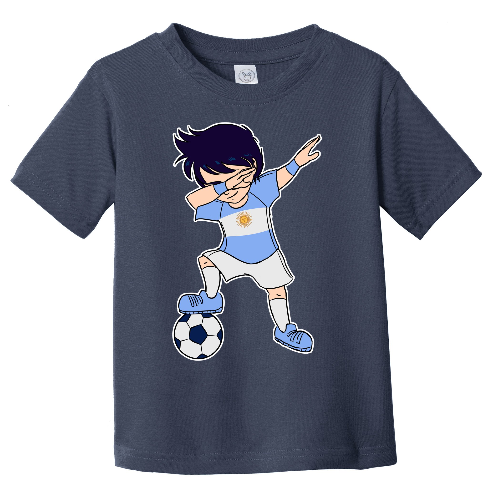 Argentinian Dabbing Soccer Boy Argentina Toddler T-Shirt