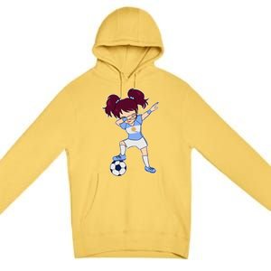 Argentinian Dabbing Soccer Gril Argentina Premium Pullover Hoodie