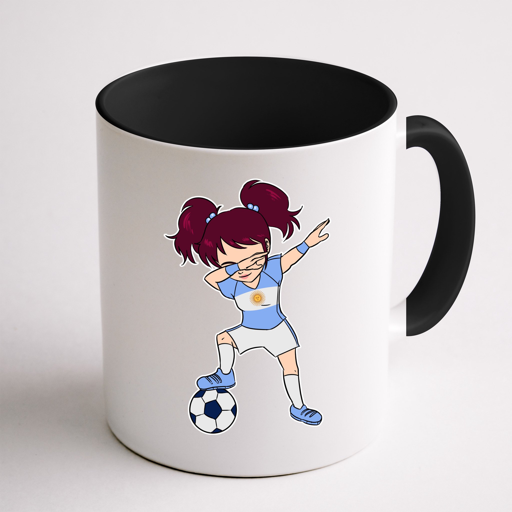 Argentinian Dabbing Soccer Gril Argentina Mug