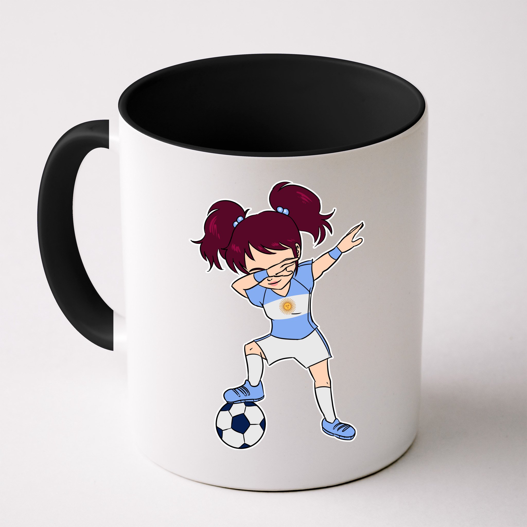 Argentinian Dabbing Soccer Gril Argentina Mug
