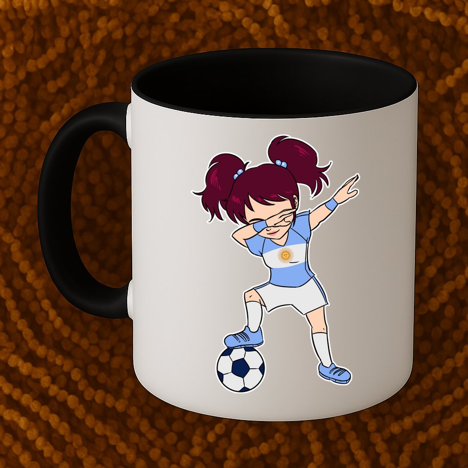 Argentinian Dabbing Soccer Gril Argentina Mug