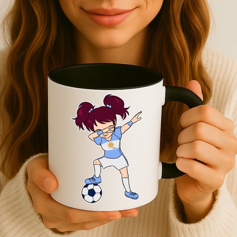 Argentinian Dabbing Soccer Gril Argentina Mug