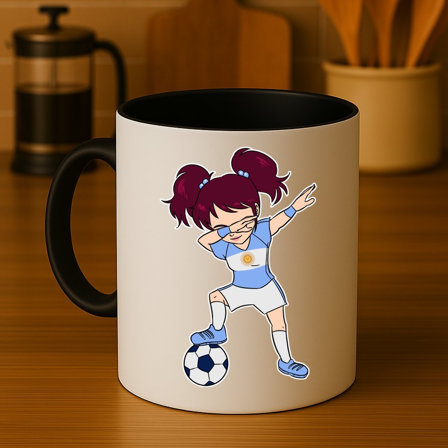 Argentinian Dabbing Soccer Gril Argentina Mug
