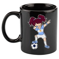 Argentinian Dabbing Soccer Gril Argentina 11oz C Handle Ceramic Mug