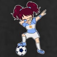 Argentinian Dabbing Soccer Gril Argentina 11oz C Handle Ceramic Mug