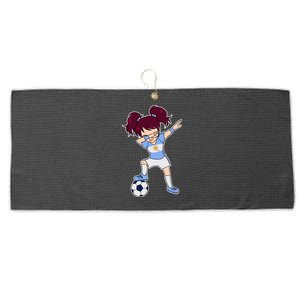 Argentinian Dabbing Soccer Gril Argentina Large Microfiber Waffle Golf Towel