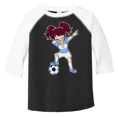Argentinian Dabbing Soccer Gril Argentina Toddler Fine Jersey T-Shirt