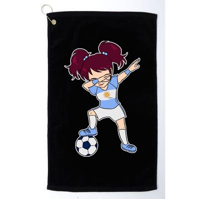 Argentinian Dabbing Soccer Gril Argentina Golf Towel