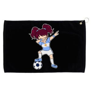 Argentinian Dabbing Soccer Gril Argentina Grommeted Golf Towel