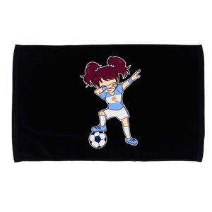 Argentinian Dabbing Soccer Gril Argentina Microfiber Hand Towel