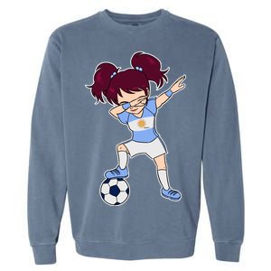 Argentinian Dabbing Soccer Gril Argentina Garment-Dyed Sweatshirt