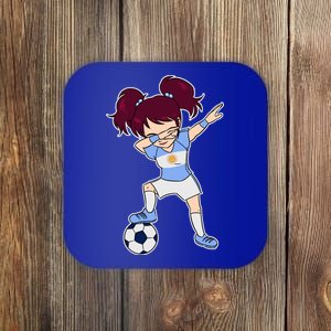 Argentinian Dabbing Soccer Gril Argentina Coaster