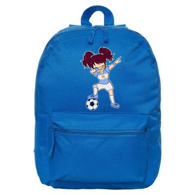 Argentinian Dabbing Soccer Gril Argentina 16 in Basic Backpack