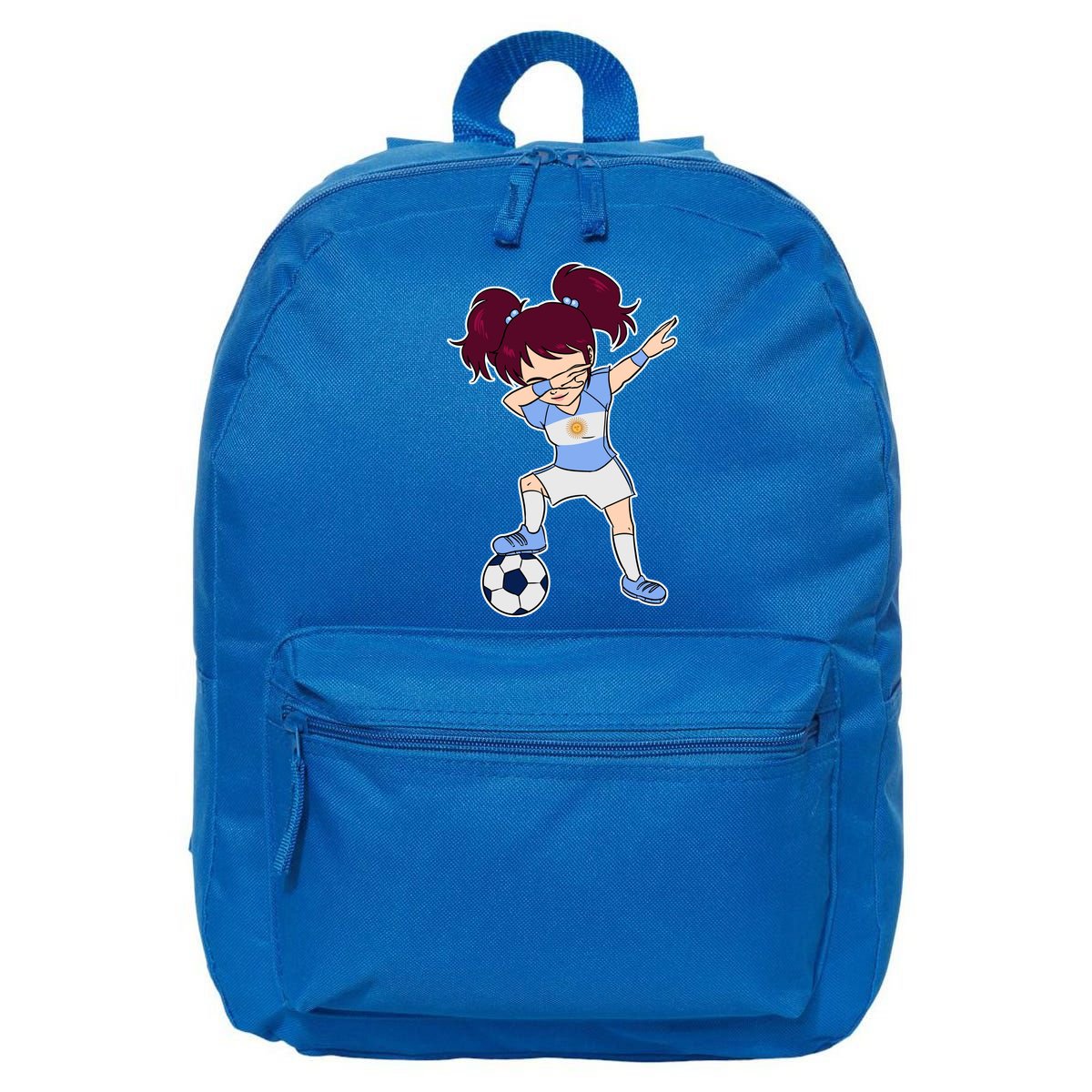 Argentinian Dabbing Soccer Gril Argentina 16 in Basic Backpack