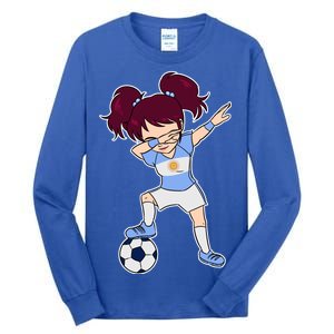 Argentinian Dabbing Soccer Gril Argentina Tall Long Sleeve T-Shirt