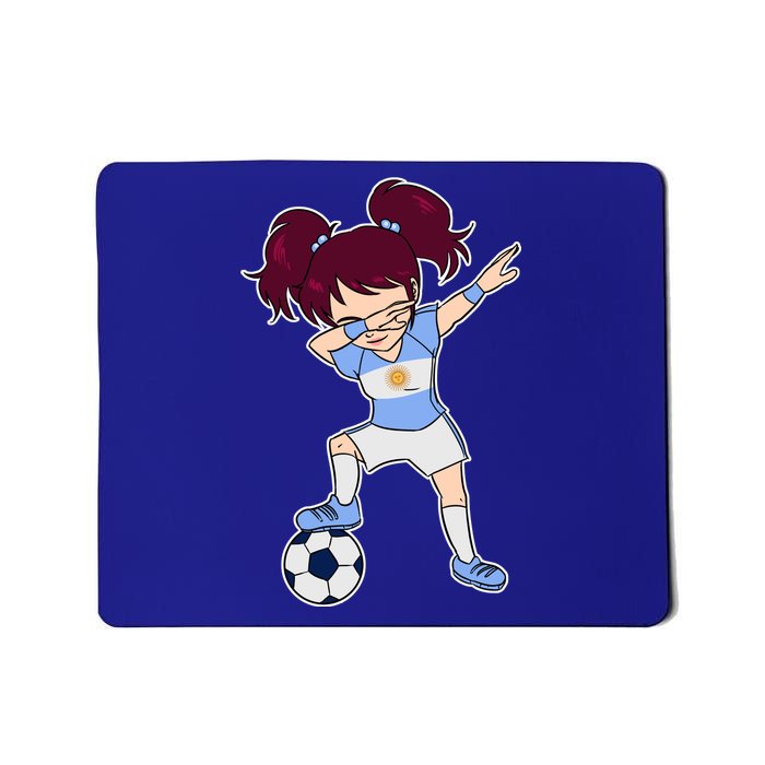 Argentinian Dabbing Soccer Gril Argentina Mousepad