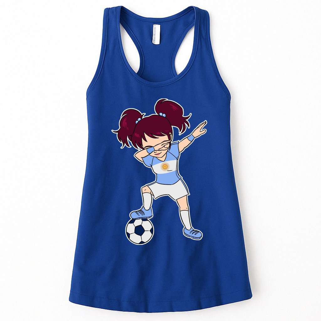 Argentinian Dabbing Soccer Gril Argentina Womens Tank Top