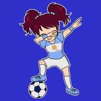 Argentinian Dabbing Soccer Gril Argentina Baby Bodysuit