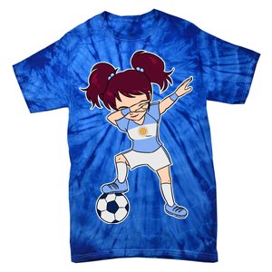 Argentinian Dabbing Soccer Gril Argentina Tie-Dye T-Shirt