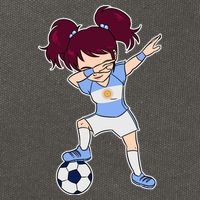Argentinian Dabbing Soccer Gril Argentina Cotton Canvas Backpack