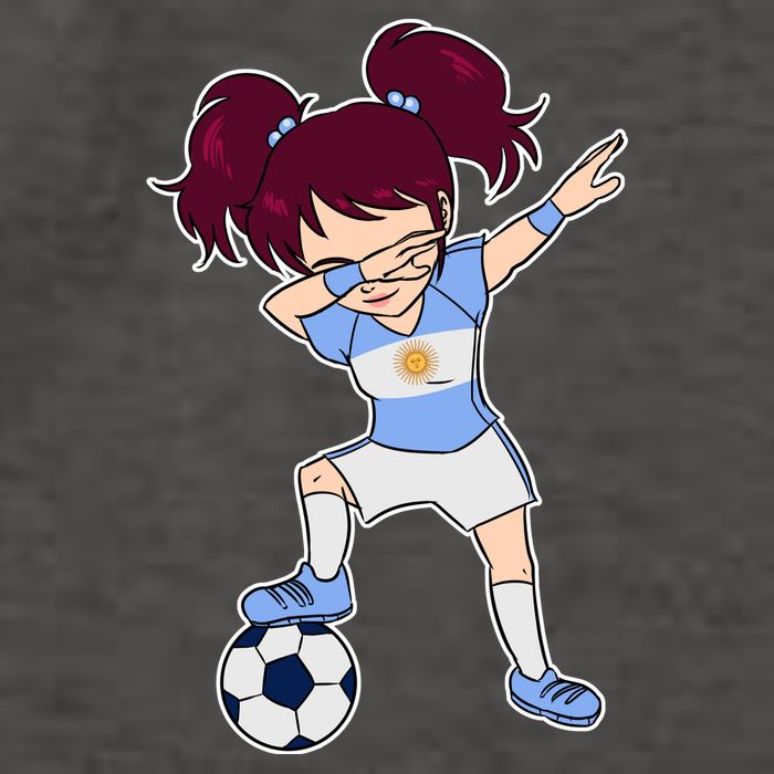 Argentinian Dabbing Soccer Gril Argentina Vector Backpack