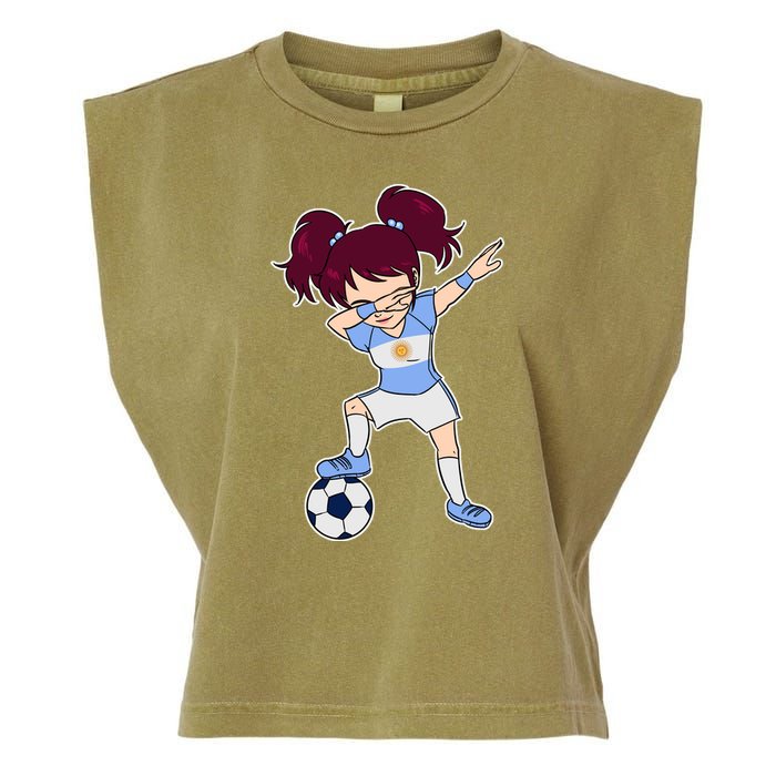 Argentinian Dabbing Soccer Gril Argentina Garment-Dyed Women's Muscle Tee
