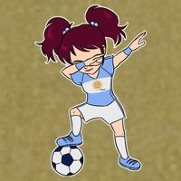 Argentinian Dabbing Soccer Gril Argentina Garment-Dyed Women's Muscle Tee