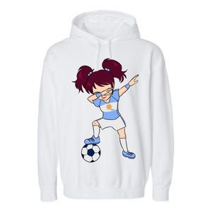 Argentinian Dabbing Soccer Gril Argentina Garment-Dyed Fleece Hoodie