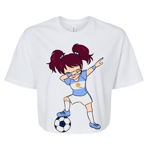 Argentinian Dabbing Soccer Gril Argentina Bella+Canvas Jersey Crop Tee