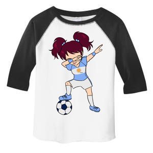 Argentinian Dabbing Soccer Gril Argentina Toddler Fine Jersey T-Shirt