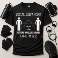 Amateur Radio Ham Social Distancing Ham Radio Operator Cooling Performance Crew T-Shirt