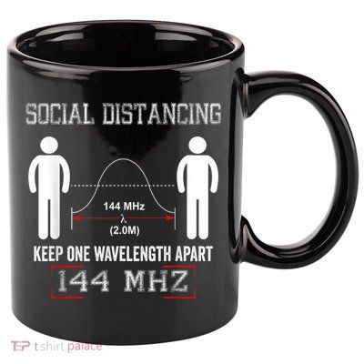Amateur Radio Ham Social Distancing Ham Radio Operator 11oz C Handle Ceramic Mug