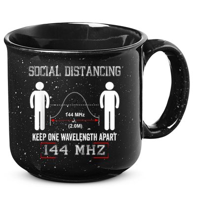Amateur Radio Ham Social Distancing Ham Radio Operator 15oz Campfire Ceramic Mug