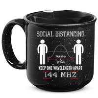 Amateur Radio Ham Social Distancing Ham Radio Operator 15oz Campfire Ceramic Mug