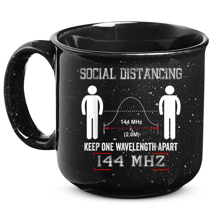 Amateur Radio Ham Social Distancing Ham Radio Operator 15oz Campfire Ceramic Mug