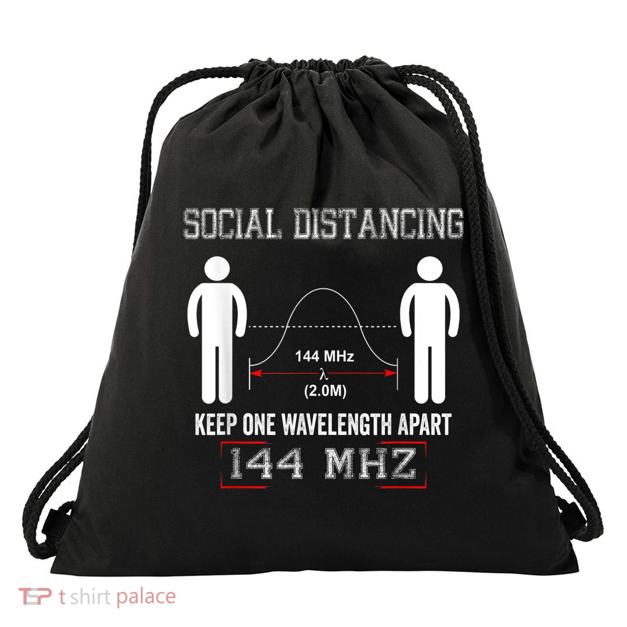 Amateur Radio Ham Social Distancing Ham Radio Operator Drawstring Bag