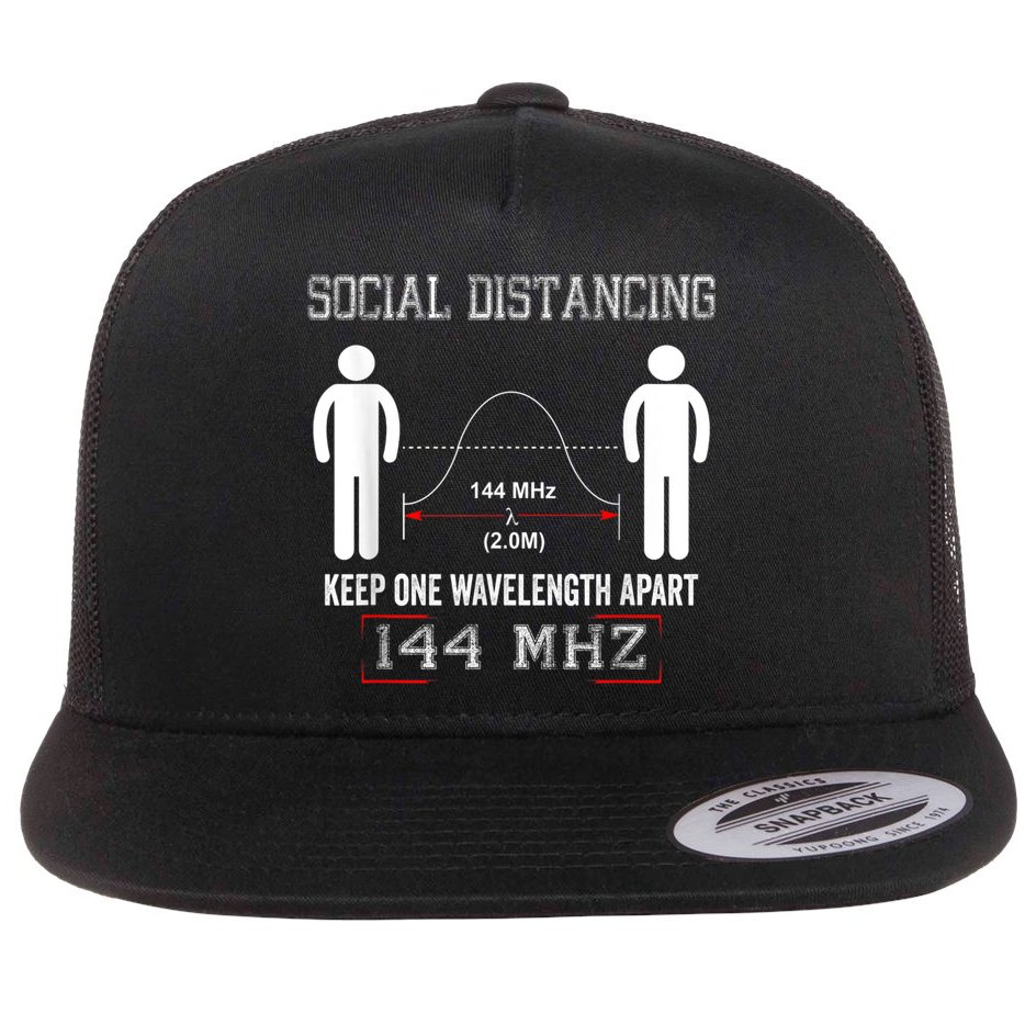 Amateur Radio Ham Social Distancing Ham Radio Operator Flat Bill Trucker Hat