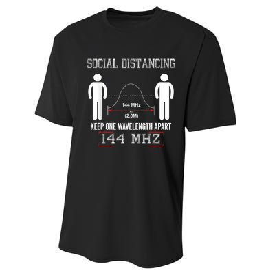 Amateur Radio Ham Social Distancing Ham Radio Operator Performance Sprint T-Shirt