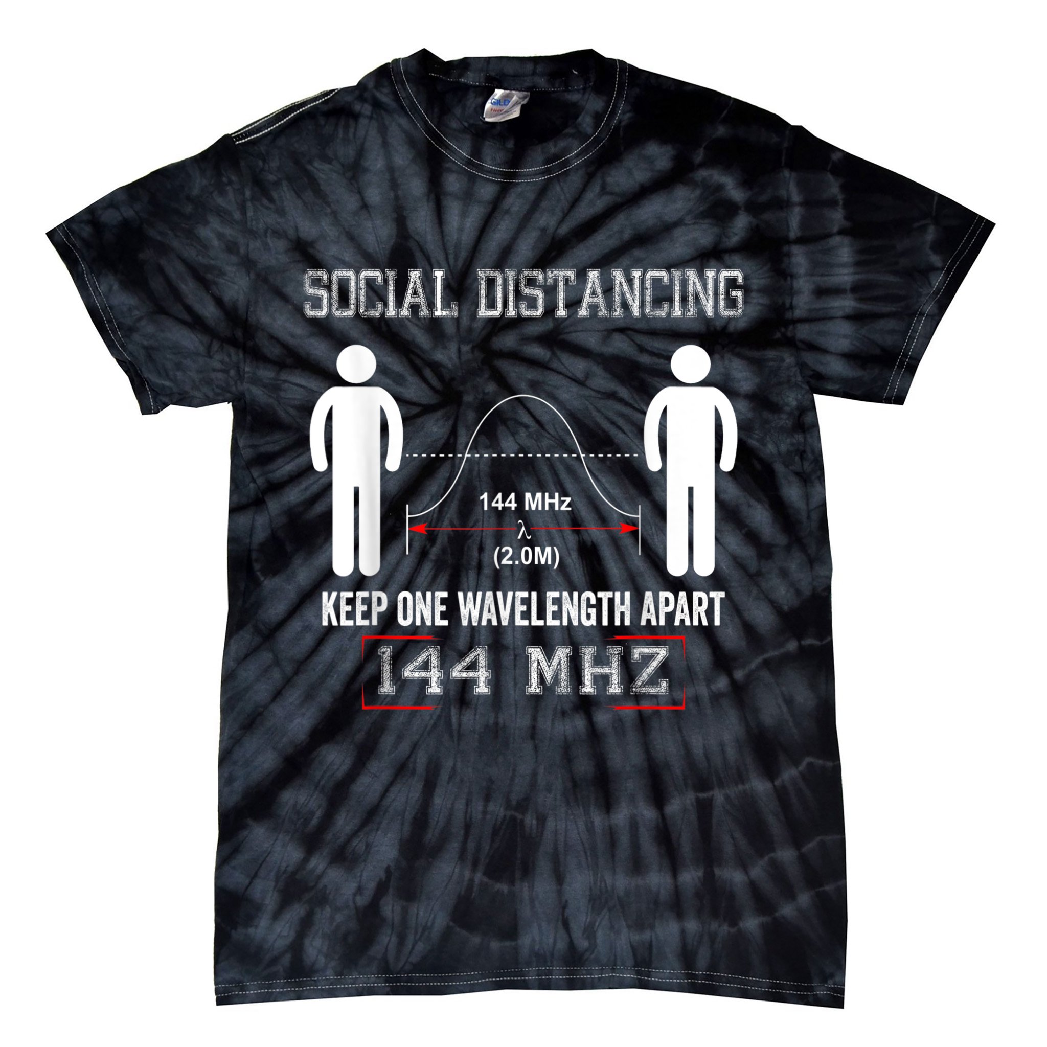Amateur Radio Ham Social Distancing Ham Radio Operator Tie-Dye T-Shirt