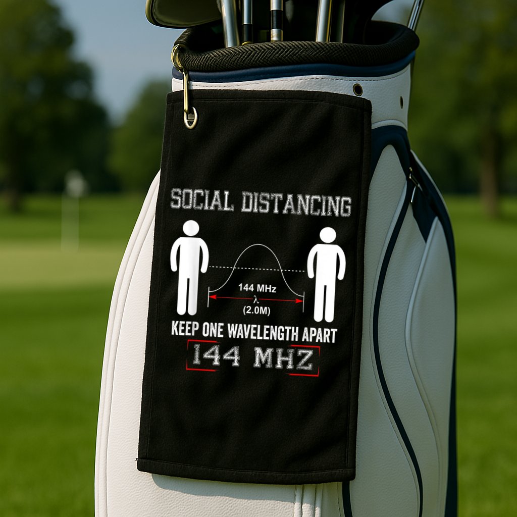 Amateur Radio Ham Social Distancing Ham Radio Operator Golf Towel