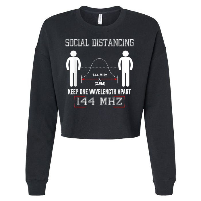 Amateur Radio Ham Social Distancing Ham Radio Operator Cropped Pullover Crew