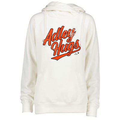 A.D.L.E.Y R.U.T.S.C.H.M.A.N Hug Script Baltimore Baseball Womens Funnel Neck Pullover Hood