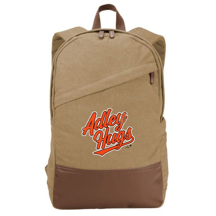 A.D.L.E.Y R.U.T.S.C.H.M.A.N Hug Script Baltimore Baseball Cotton Canvas Backpack