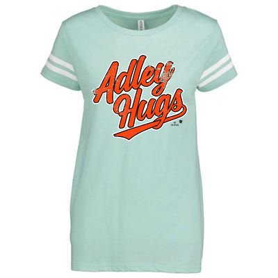 A.D.L.E.Y R.U.T.S.C.H.M.A.N Hug Script Baltimore Baseball Enza Ladies Jersey Football T-Shirt